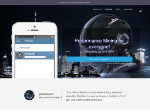 MiningBot - робот добытчик криптовалюты, заработок на инвестициях от 2,74%