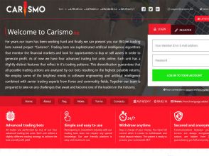 Carismo - инвестиции в автоматическую торговлю и заработок Биткойнов