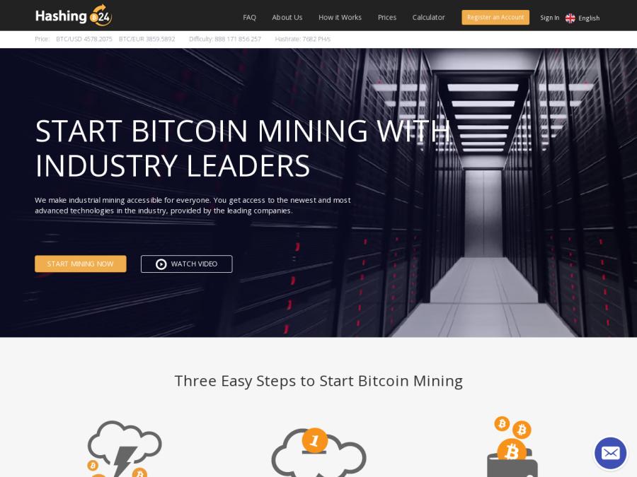 Hashing24 - эффективный заработок Bitcoin на облачном майнинге