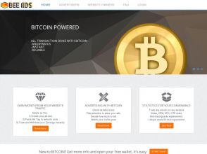 Bee-Ads - анонимная реклама CPC/CPM с выплатой дохода в Bitcoin
