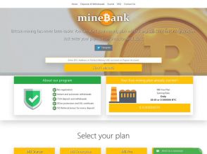 MineBank - прибыльный майнинг USD / BTC без вложений, от +3.75% в день
