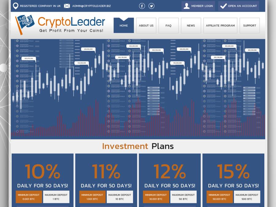 Crypto Leader Ltd - хайп со сверхдоходом от 240% в месяц, USD+Crypto от 10$