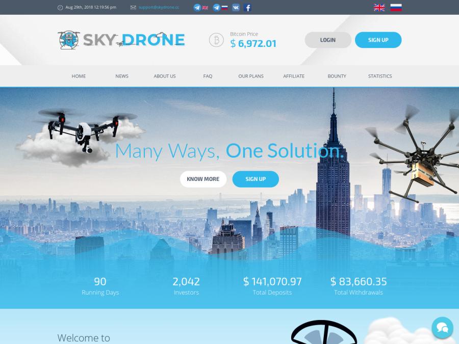 Skydrone Technologies LLC - псевдо партизанский хайп с доходом от 11%, 10$