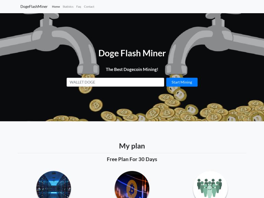 DogeFlashMiner - псевдо майнер токенов Dogecoin (DOGE) с бонусом 10 DH/s
