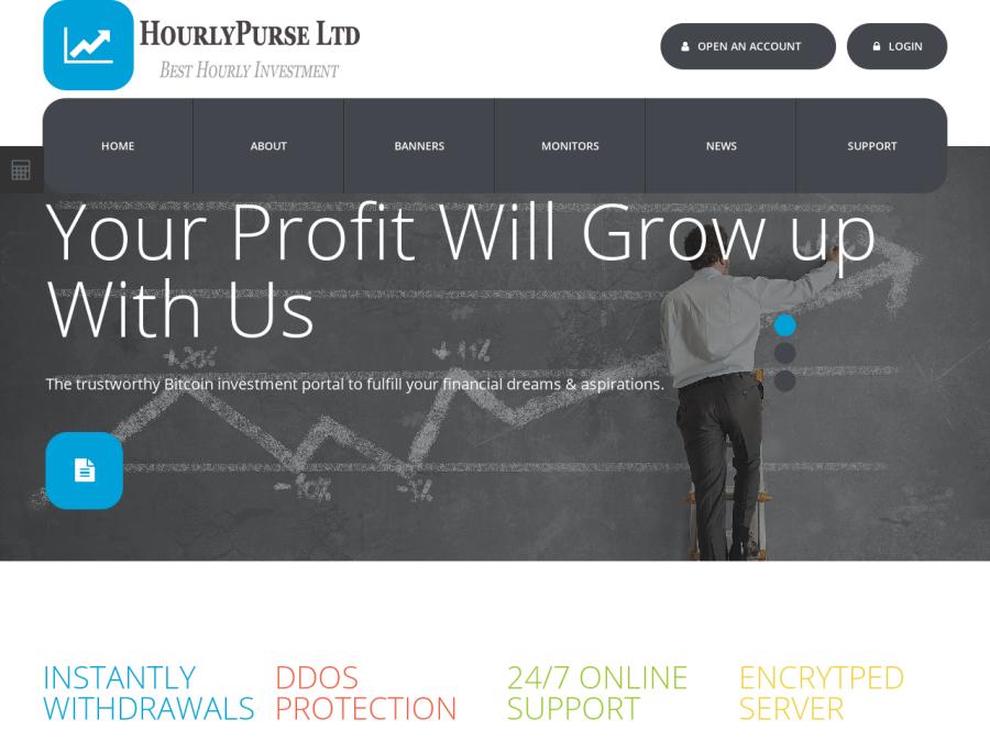 HourlyPurse LTD - зарубежный почасовой хайп с доходом от 1.1% в час - 100ч