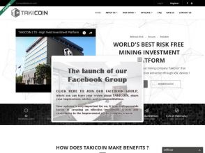 TakiCoin LTD - сверхдоходный проект с доходом 2,5% в день, от 20 долларов.
