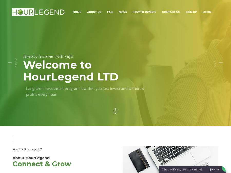 HourLegend LTD - новый хайп проект с почасовыми выплатами, депозит от 5$