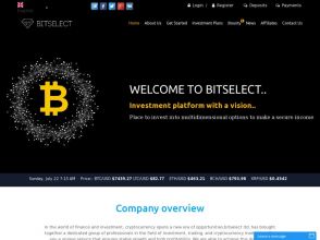 Bitselect LTD - хайп с доходом от 1.5% в день (+45% в месяц) и более, от 20$