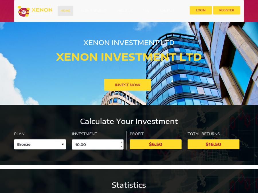 Xenon Investment LTD - 4 ежедневных тарифа на 30 дней с доходом 5.5 - 10%