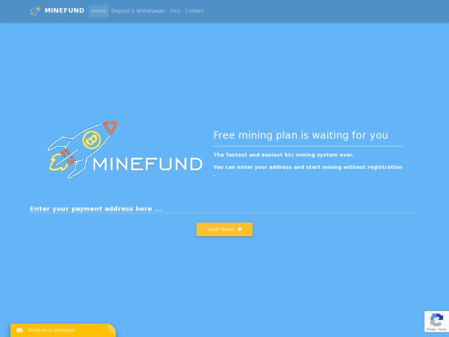 MineFund - псевдо майнинг с бонусом и тарифами на 45 дней, депозит от 10$