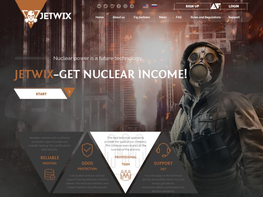 Jetwix - оригинальный хайп с профитом 2.7-5.0% в день, депозит вернут, 10$