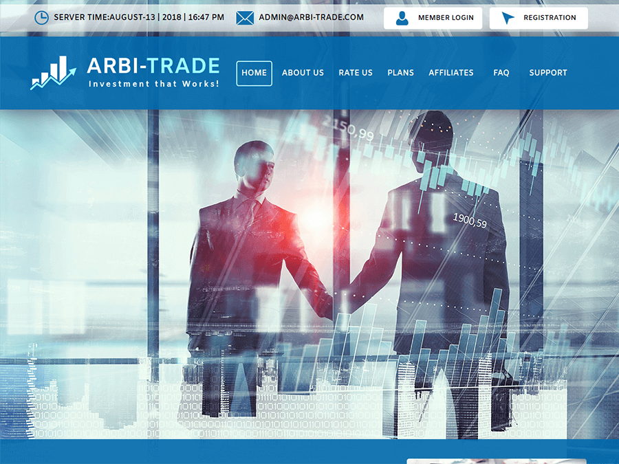 Arbitrage Trade LTD - зарубежный фаст с доходом от +3% в день, депозит 10$