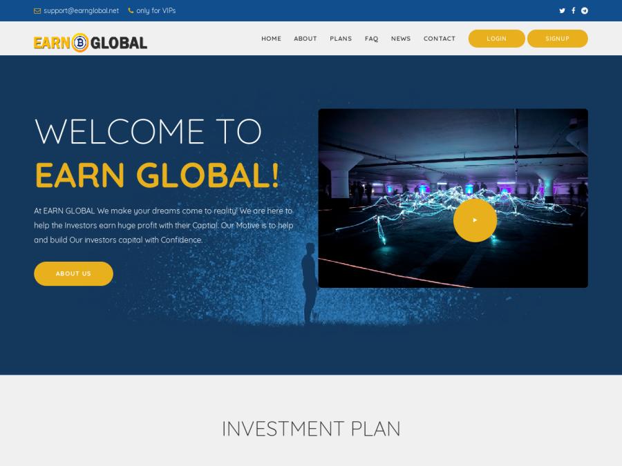 Earn Global - инвестиции в трейдинг Forex с доходом +44% в месяц, от 20 USD