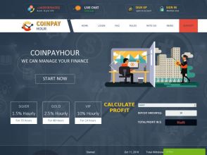 CoinPay Hour Ltd - почасовые начисления от 1.5% на 70 часов, хайп-проект