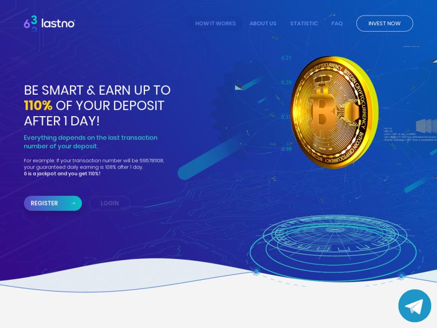 LastNo - доходность определяет номер транзакции, от 101 до 110% за сутки