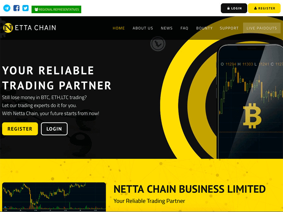 Netta Chain Business Limited - 4.7 - 5.2% на 30 дней, 112 - 150% за 7 - 20 дней