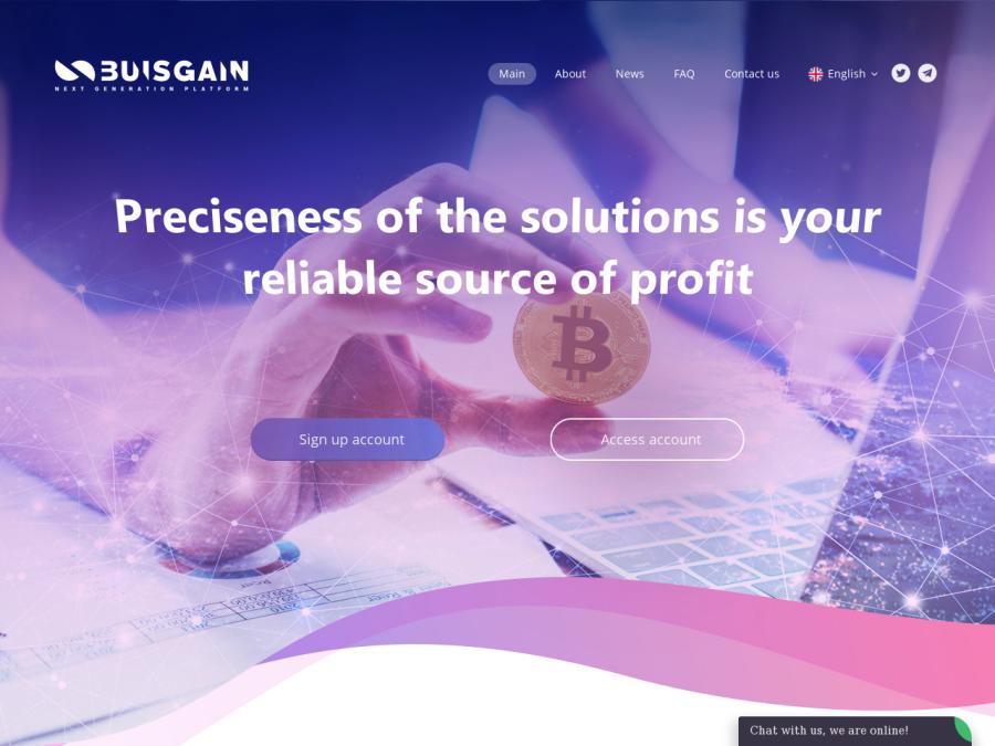 Buisgain - мультивалютный HYIP проект с доходом от +35% в месяц, от 10$