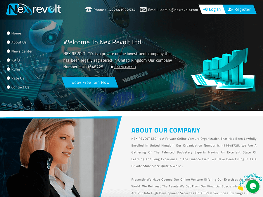 Nex Revolt Ltd - среднедоходный хайп от +1% в день и выше, вклады от 5$