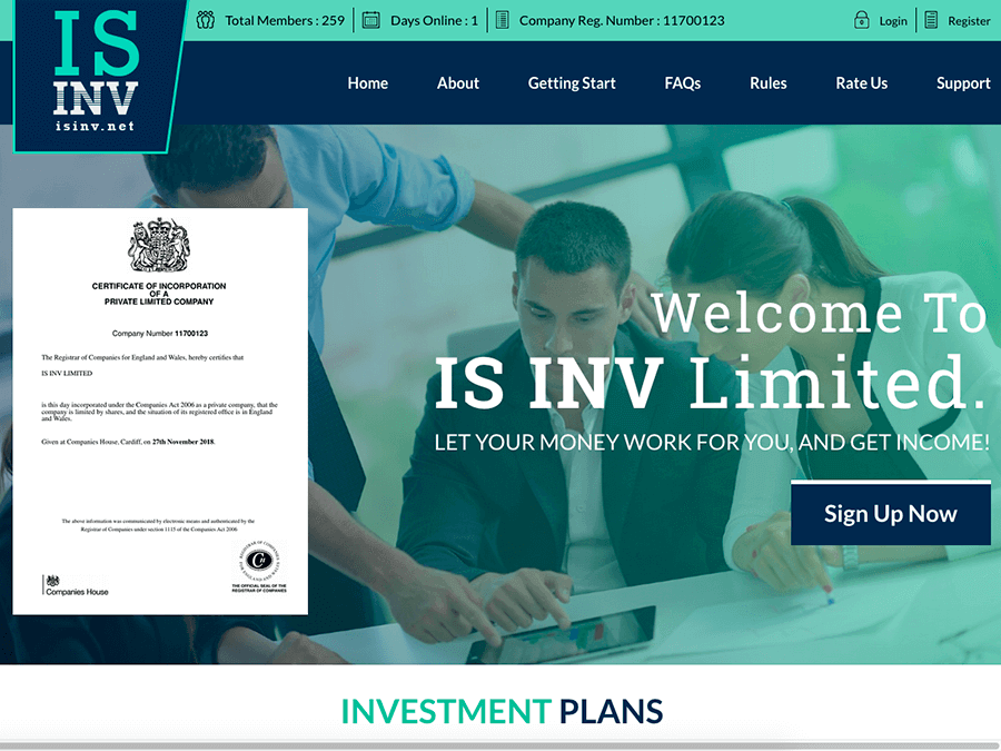 IS INV Limited - свежий фаст, заработок +13% в день на 10 суток, депозит $10