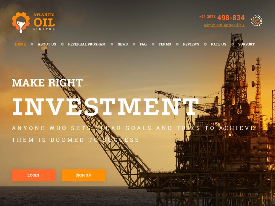 Atlantic Oil Limited - инвестиции в нефть и газ от +3% в день и выше, от $10