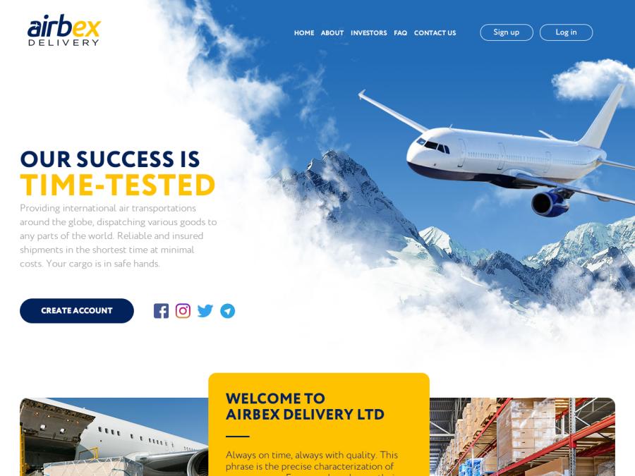 AirBex Delivery LTD - заработок в USD и крипте, доход 5.2 - 6.0% на 30 суток