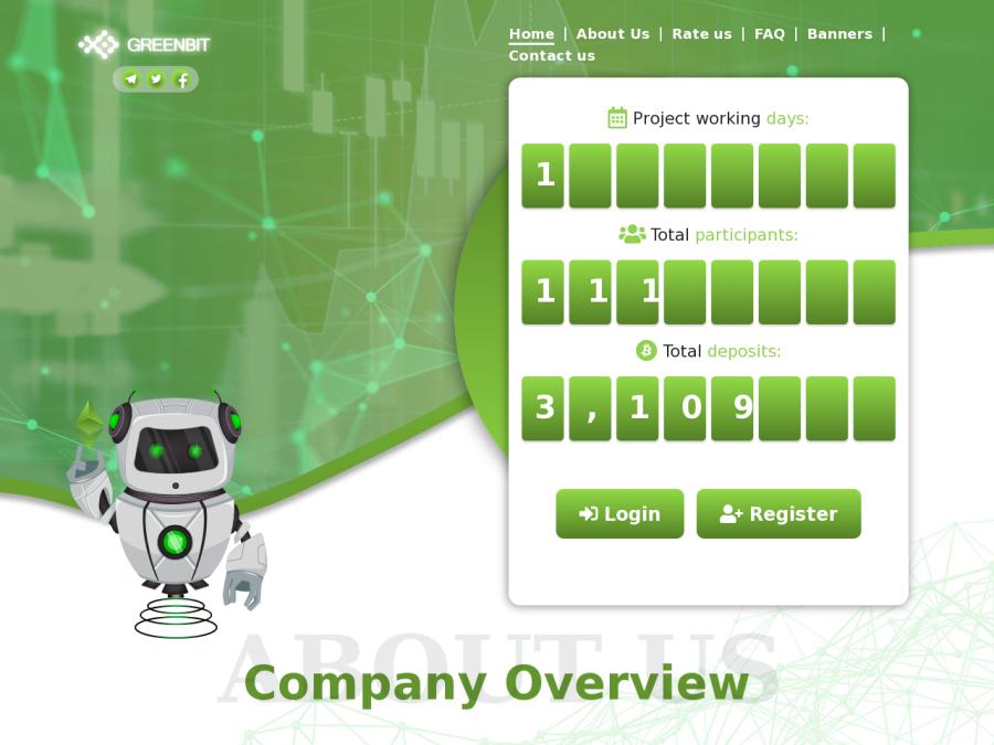 Greenbit LTD - сверхдоходные вклады от +3% в день, афтер-планы от 25 USD