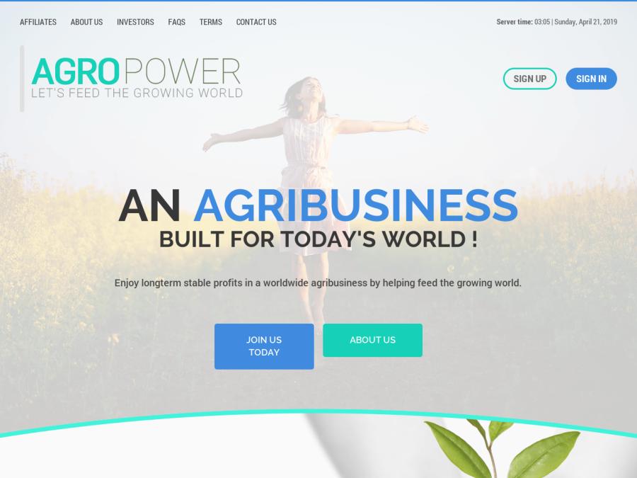 Agro Power Limited - новый интересный fast-HYIP с доходом от +2.1% в день