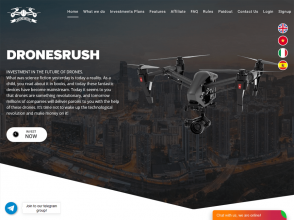 DronesRush - рабочий хайп от 5% в день на 35 дней, депозит включен, 10 USD