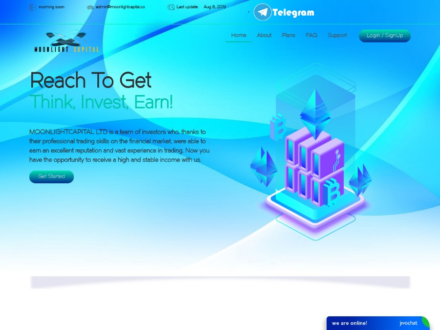 MoonlightCapital LTD - свежий фаст-HYIP с доходом от 8 - 18% на 25 дней, $10