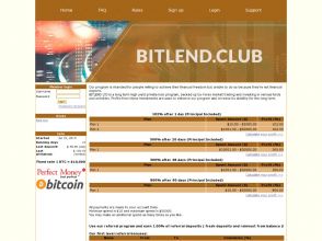BITLEND LTD - HYIP-партизан без дизайна, профит от +2% после 1 дня, от $10