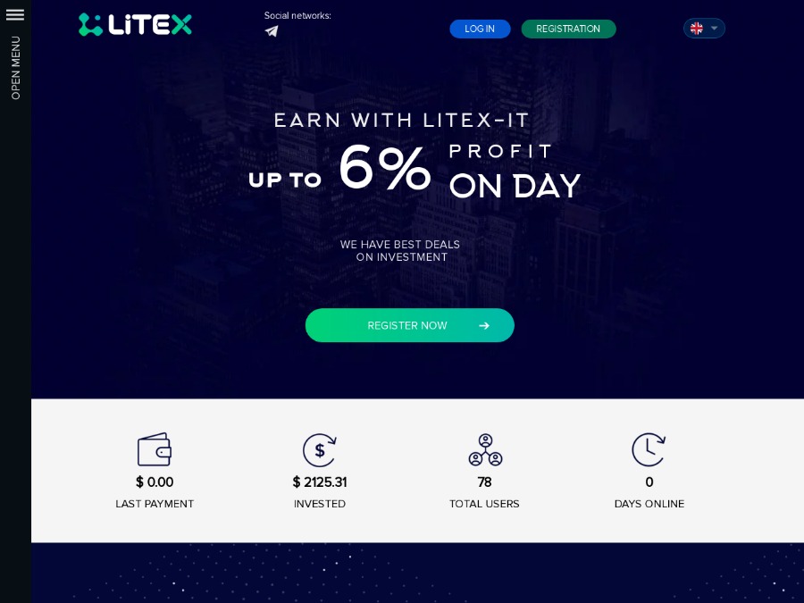 Litex-IT LTD - русскоязычный HYIP от +3% в день, мультивалюта, вход от $10