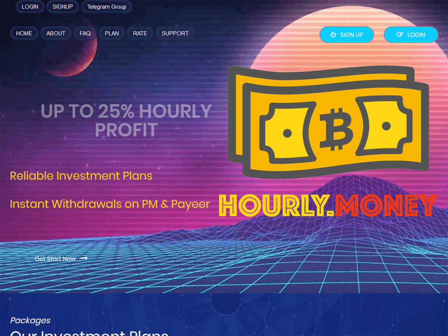 Hourly Money LTD - почасовой средник, от 0.88% на 120 час., платит 90+ дней