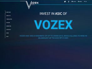 Vozex - облачный майнинг Биткоинов, заработок до 0.011 BTC за сутки