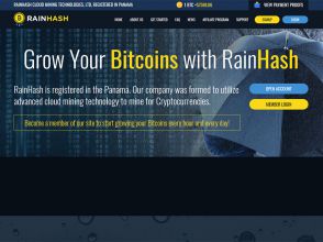 RainHash - от 12 до 25% за сутки бессрочно, выплаты в криптовалюте Bitcoin