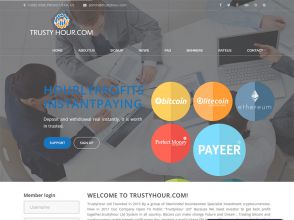 TrustyHour Ltd - высокорисковые инвестиции в Bitcoin и USD от 0.86% за час