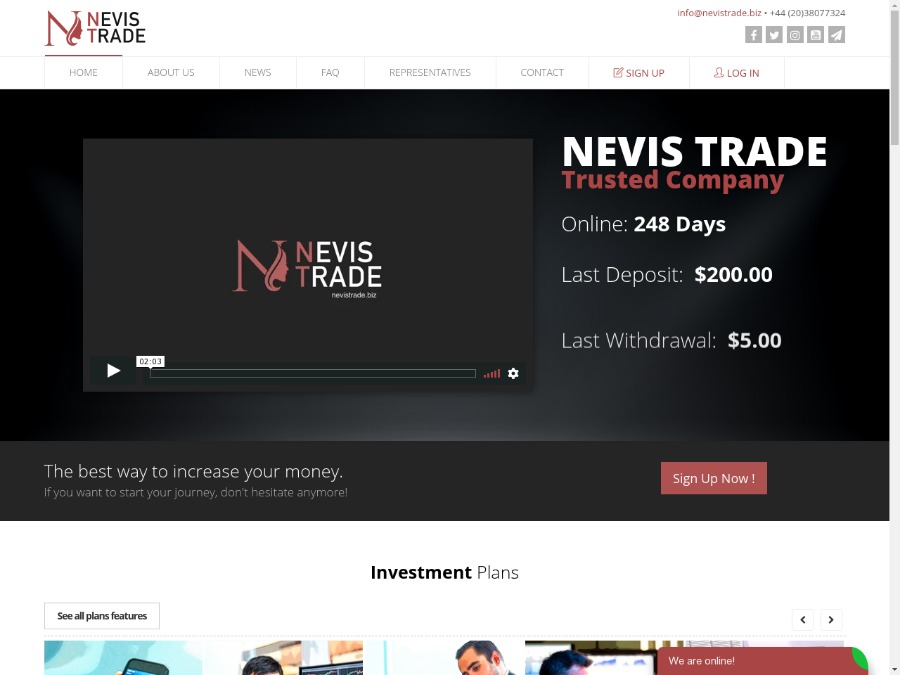 Nevis Trade LTD - хайп после ребрендинга: 2.5% в сутки на 25 дней, вход $10