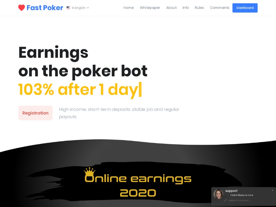 Fast Poker - интересный фаст-хайп с доходом от 3% за 1 день, мультивалюта