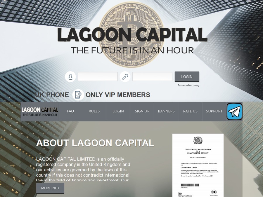 Lagoon Capital Limited - почасовой фаст от +1.35% на 80 часов, депозит $10