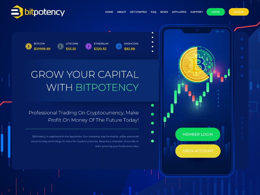 BitPotency - новый фаст с профитом 10 - 30% в день бессрочно, +Страховка