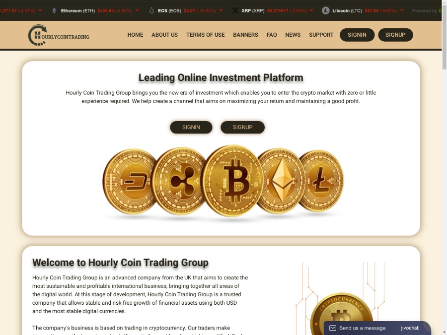 Hourly Coin Trading Group - новый почасовик: 1.3% на 80 часов (104%), от $10