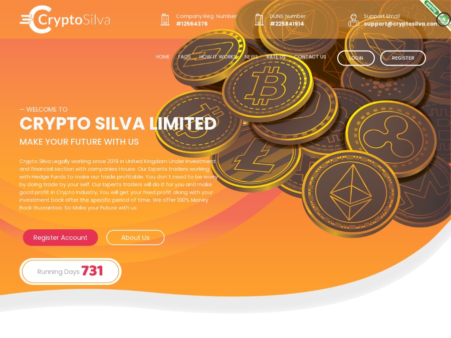 Crypto Silva Limited - старый хайп: 101% после 1 дня / 108% после 7 дней, $10