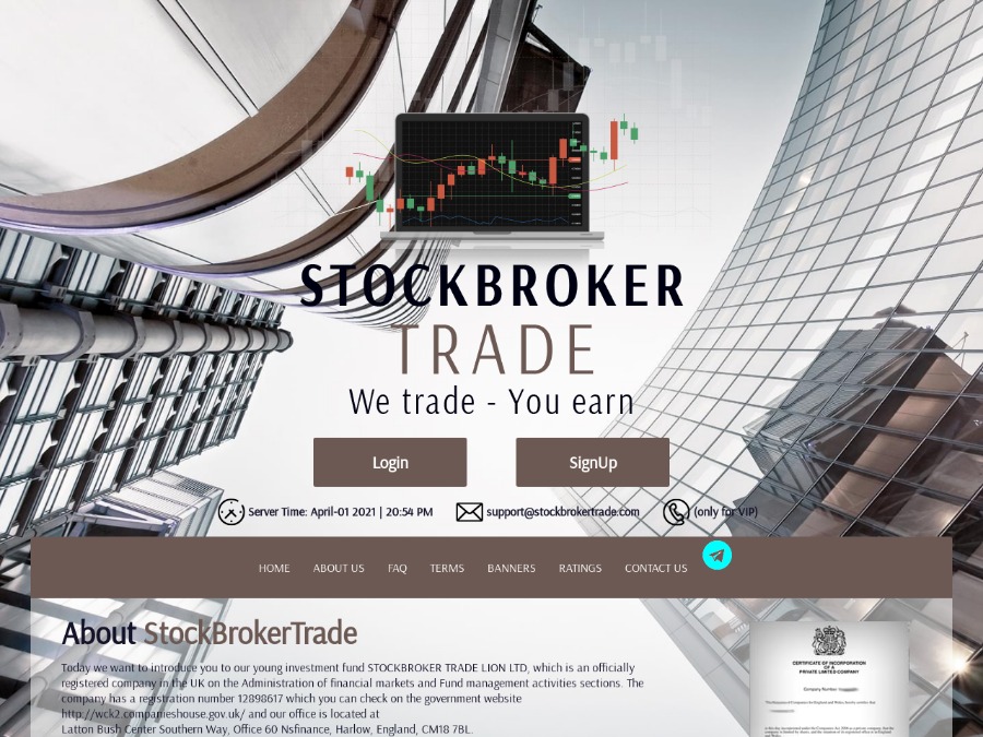 StockBroker Trade - редизайн парта: 1.04% почасово на 100 ч., депо включен