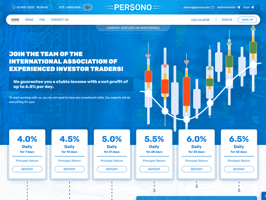 Persono - 2.0 - 6.5% в день сроком на 7 - 42 дня, вход от $3, +Страховка $300