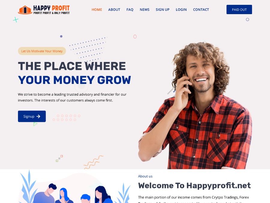 HappyProfit - новый фаст: 0.3 - 0.5% почасово бессрочно, от $10, +Страховка