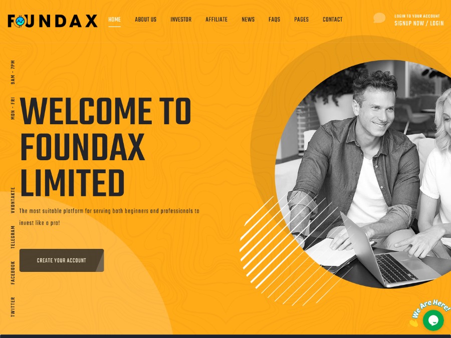 Foundax Ltd - 3.5% в день на 30 дней и after-планы от 103% через 24ч, от 10$