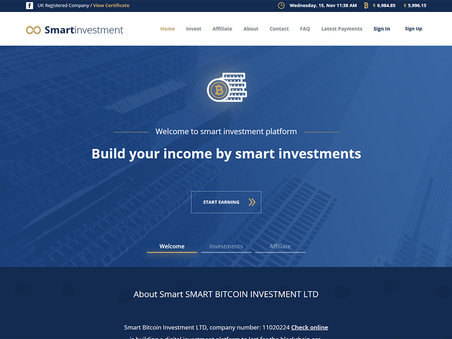 SmartInvestment - высокодоходные инвестиции биткоинов под 3.5 - 4.5%