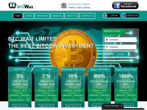 BTC WAIT - выгодные вложения в долларах и Bitcoin от +2% за сутки