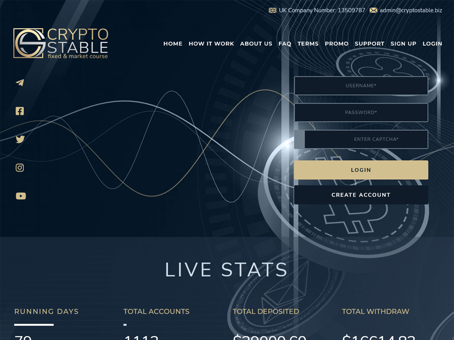 CryptoStable - 2.0% в день навсегда, 2.5% на 15 дней, $20 - $25 +СТРАХОВКА