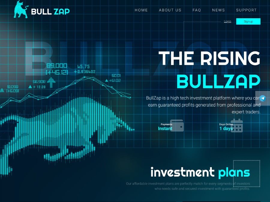 BullZAP Limited - сверхприбыль: 10 - 14% в день бессрочно, $10, +Страховка