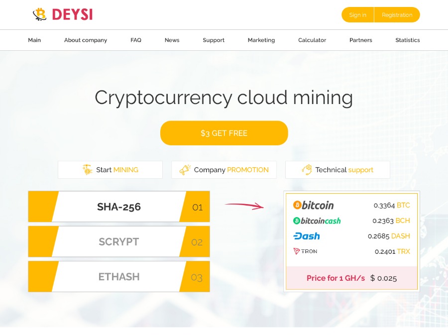 Deysi - Mining - новый псевдо-майнинг: 1 - 3% ежедневно, БОНУС +120 GH/s